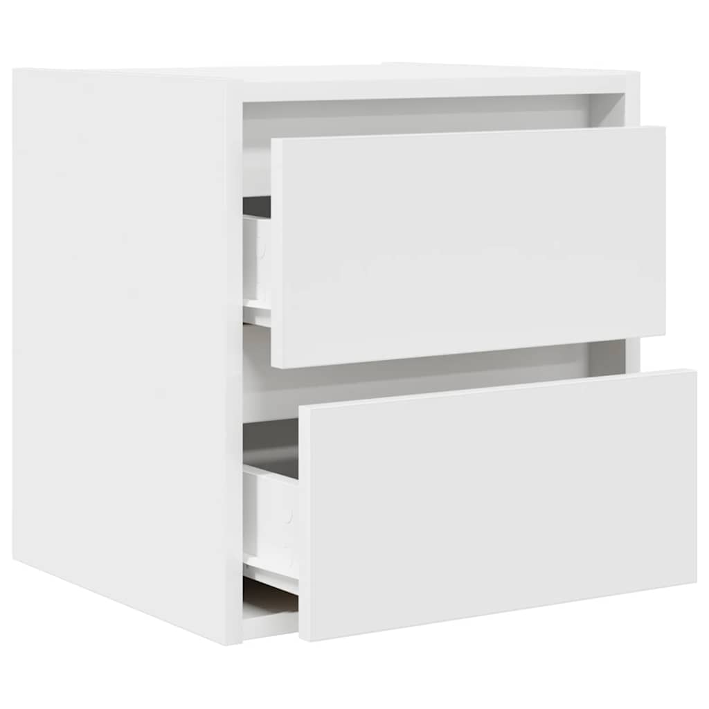 vidaXL Κομοδίνο Επιτοίχιο Λευκά 38x34x40 εκ.