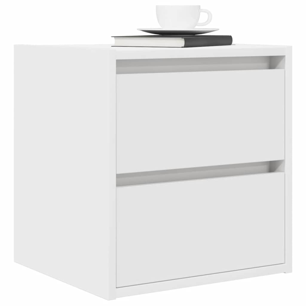 vidaXL Κομοδίνα Επιτοίχια 2 τεμ. Λευκά 38x34x40 εκ.