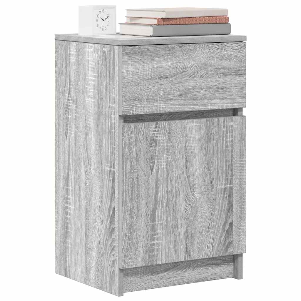 vidaXL Κομοδίνο Γκρι Sonoma 39x35x65 εκ. από Επεξεργασμένο Ξύλο