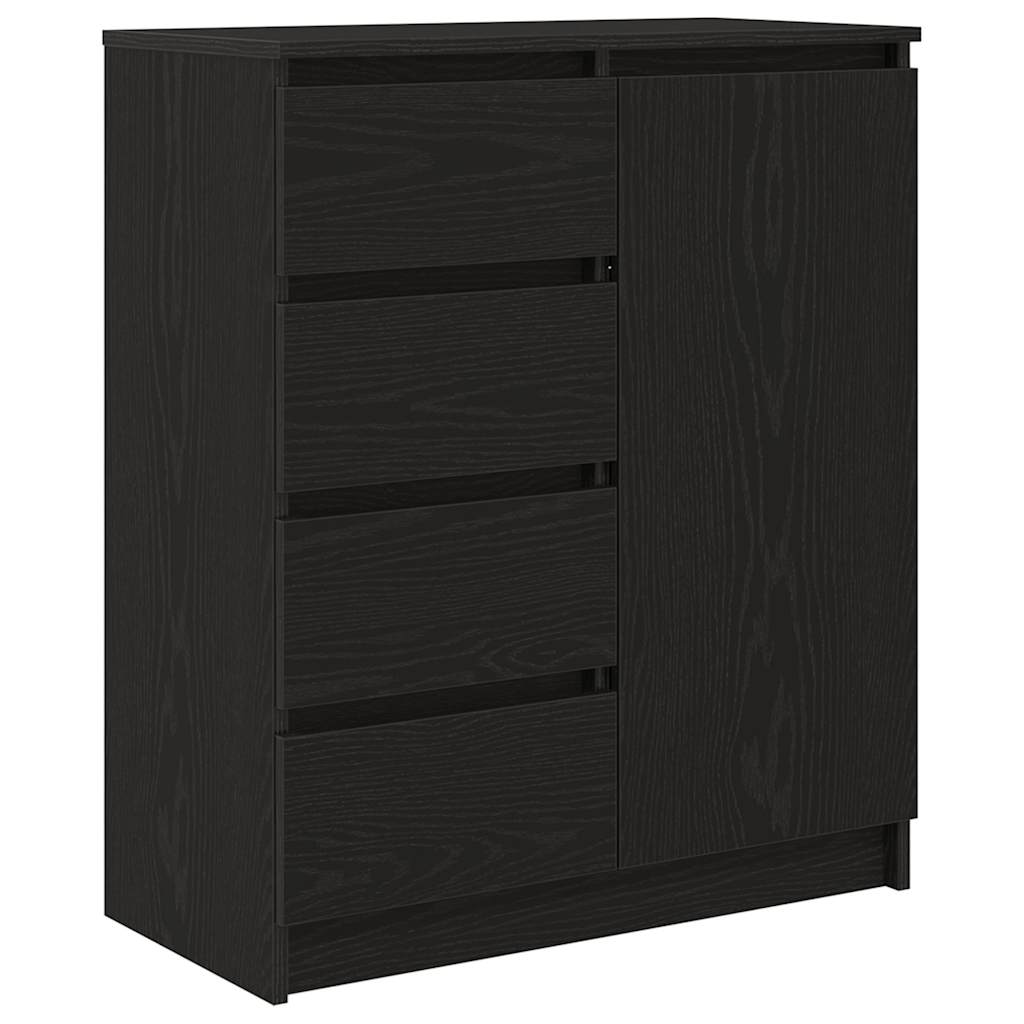 vidaXL Συρταριέρα με Συρτάρια Μαύρη βελανιδιά 71x35x84 εκ. Επεξ. Ξύλο