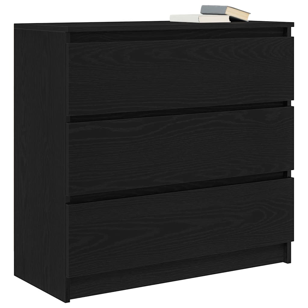vidaXL Ντουλάπι Μαύρη βελανιδιά 80x35x76 εκ. Επεξεργασμένο Ξύλο