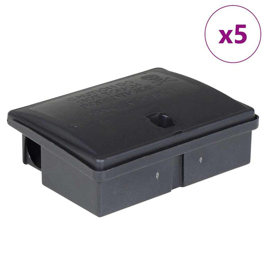 vidaXL Ποντικοπαγίδες 5 τεμ. Μαύρες 13x10x4 εκ.