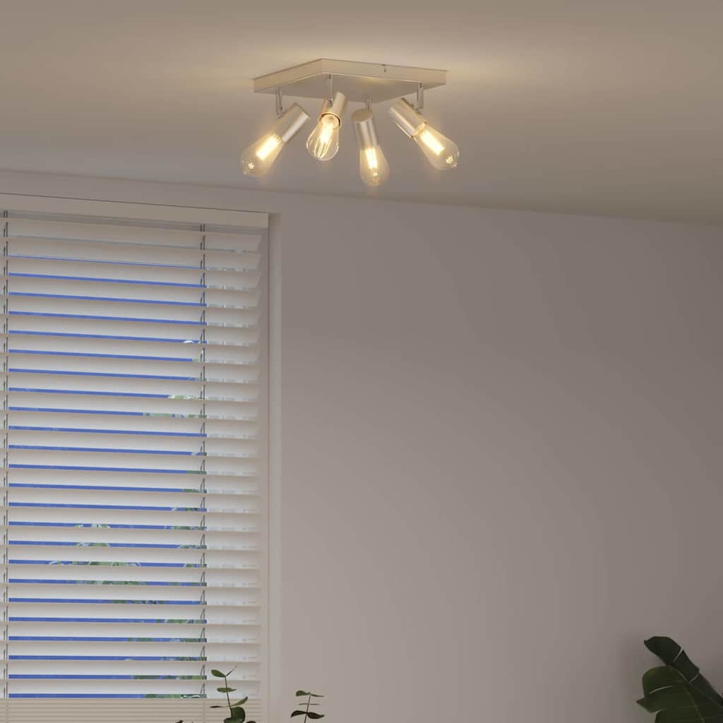 vidaXL Σποτ οροφής με προβολείς Νίκελ 26 x 26 x 11,5 εκ Μέταλλο