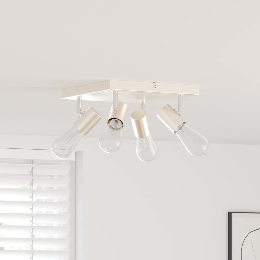 vidaXL Σποτ οροφής με προβολείς Νίκελ 26 x 26 x 11,5 εκ Μέταλλο