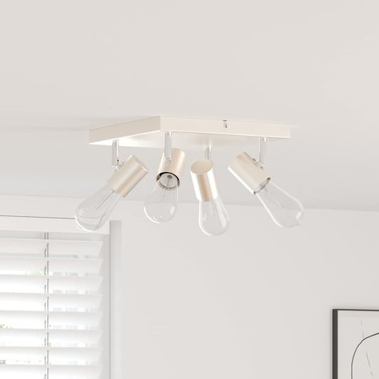 vidaXL Σποτ οροφής με προβολείς Νίκελ 26 x 26 x 11,5 εκ Μέταλλο