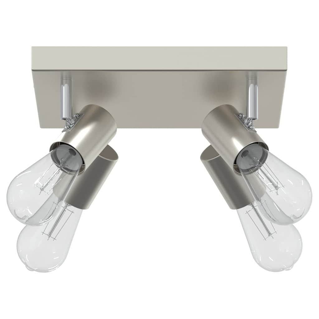 vidaXL Σποτ οροφής με προβολείς Νίκελ 26 x 26 x 11,5 εκ Μέταλλο