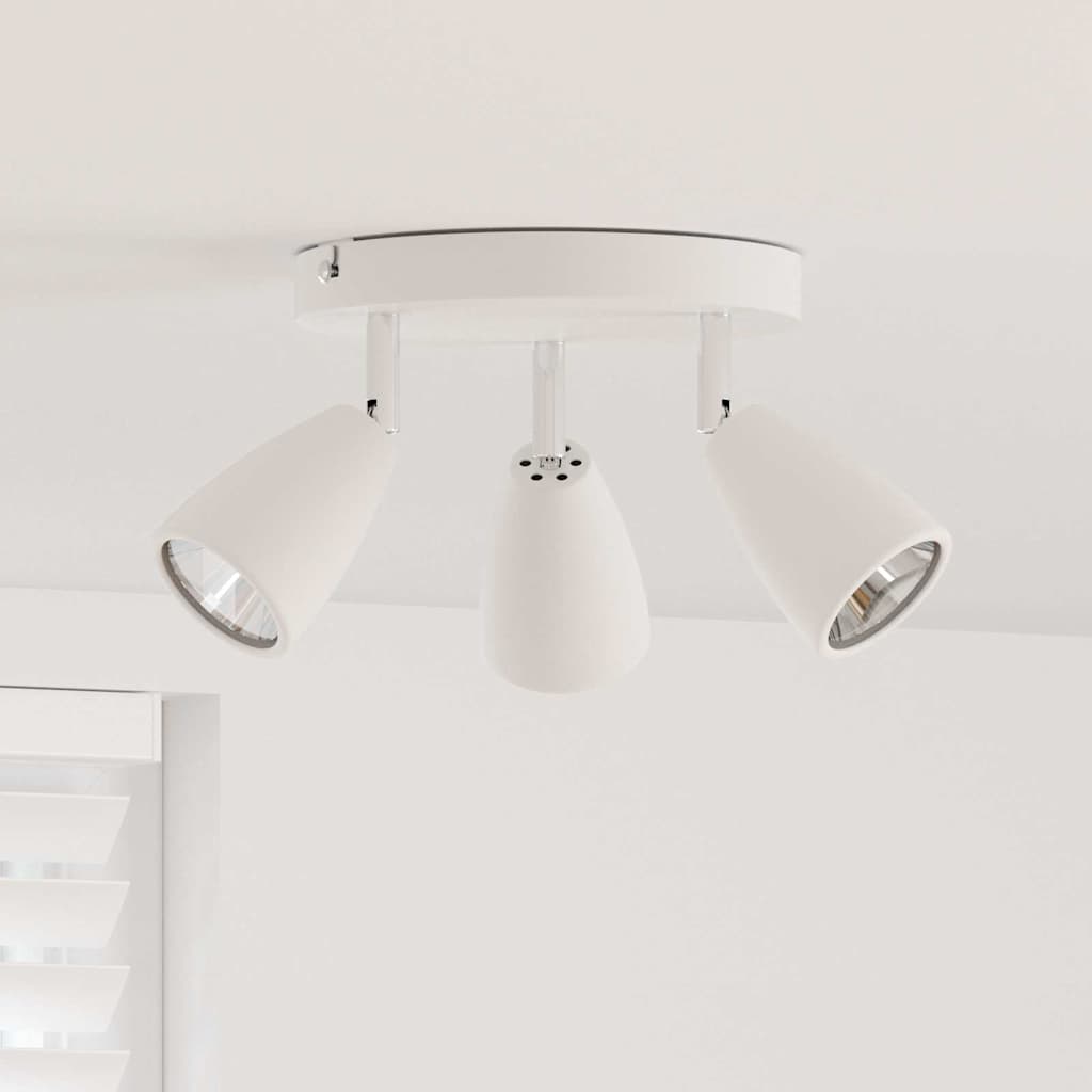 vidaXL Σποτ οροφής με προβολείς Λευκό 19 x 19 x 14,5 εκ. Μέταλλο