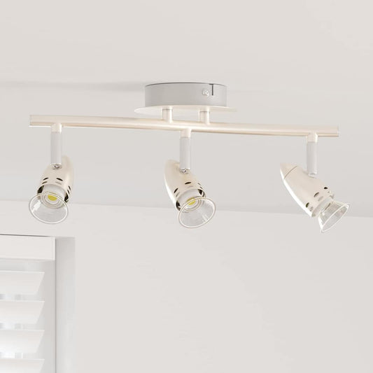 vidaXL Σποτ οροφής με προβολείς Νίκελ 36,5 x 10 x 12,5 εκ Μέταλλο