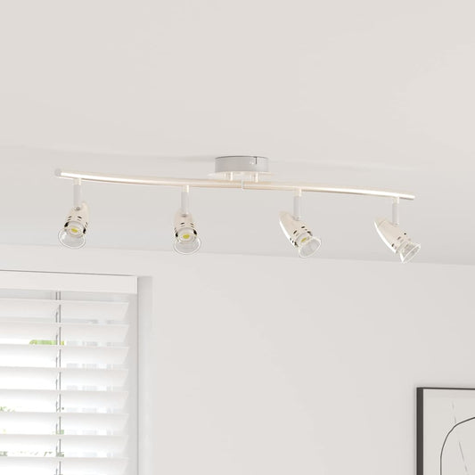 vidaXL Σποτ οροφής με προβολείς Νίκελ 61 x 10 x 12,5 εκ Μέταλλο