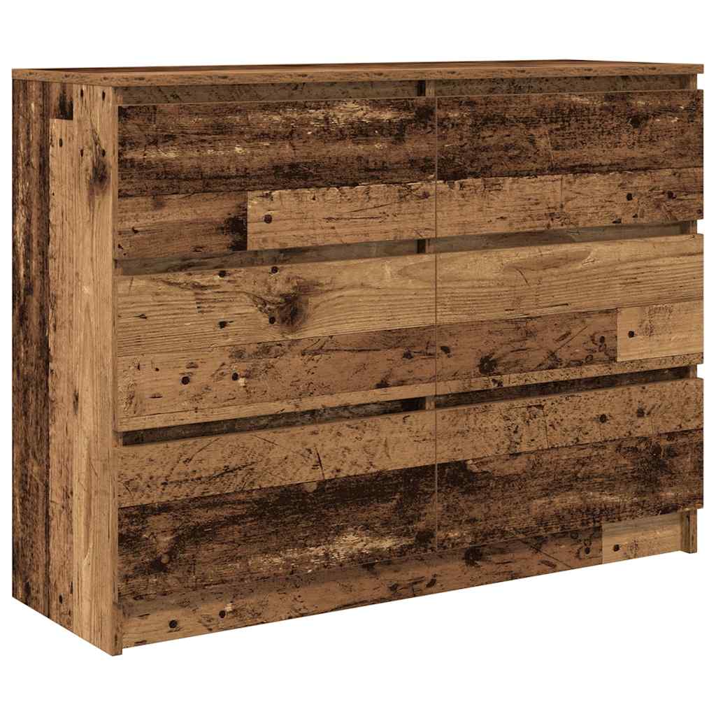 vidaXL Sideboard Παλιό ξύλο 100x35x76 cm Ξύλο μηχανής