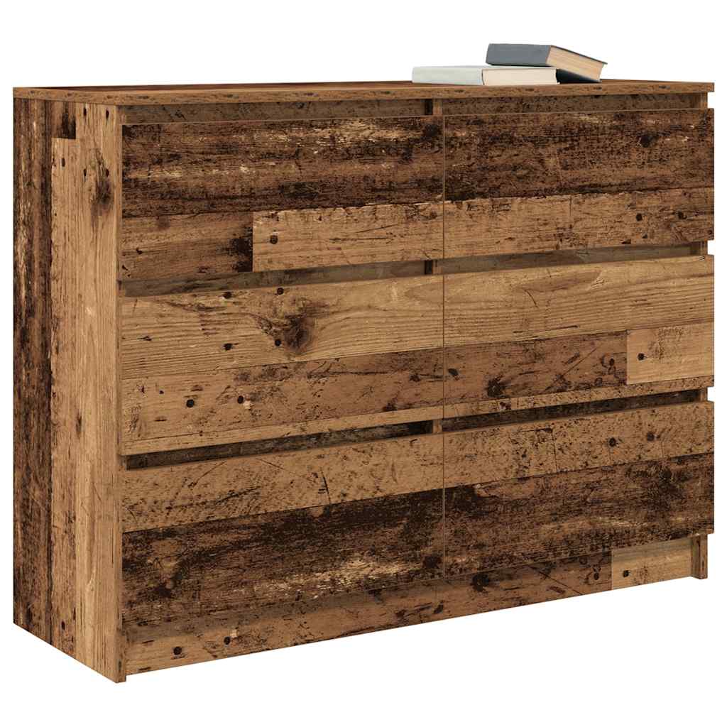 vidaXL Sideboard Παλιό ξύλο 100x35x76 cm Ξύλο μηχανής