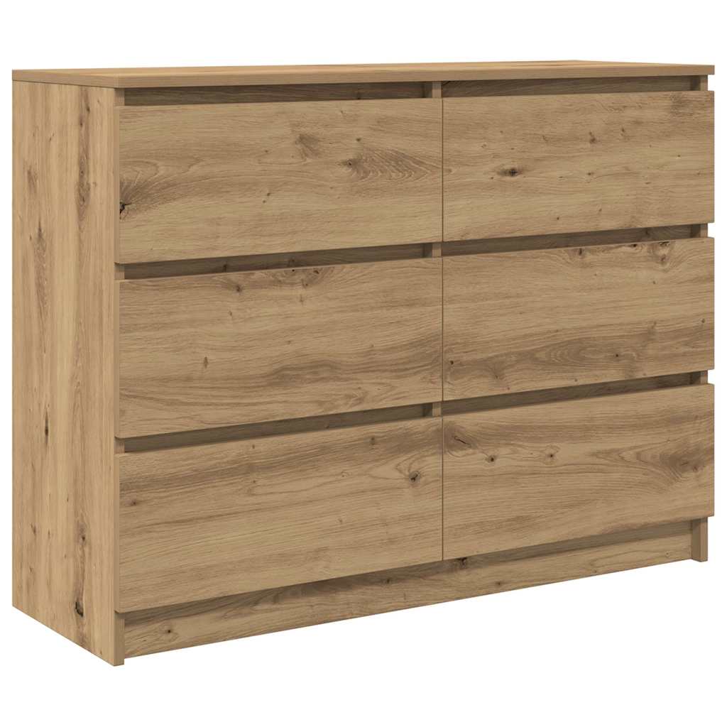 vidaXL Sideboard Artisan Oak 100x35x76 cm Κατασκευασμένο ξύλο