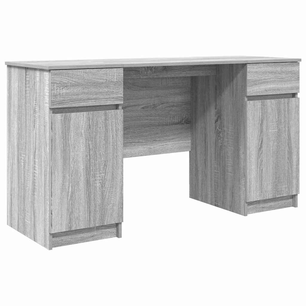 vidaXL Γραφείο Γκρι sonoma 140 x 49 x 76 εκ. Επεξεργασμένο ξύλο