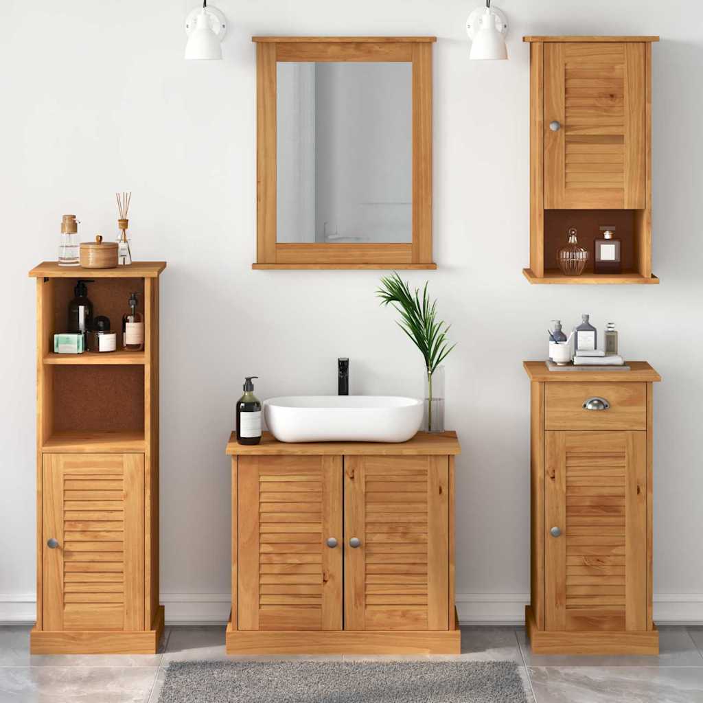 vidaXL Σετ Επίπλων Μπάνιου VIGO 5 τμχ. Μέλι Καφέ 37 x 34 x 110 εκ