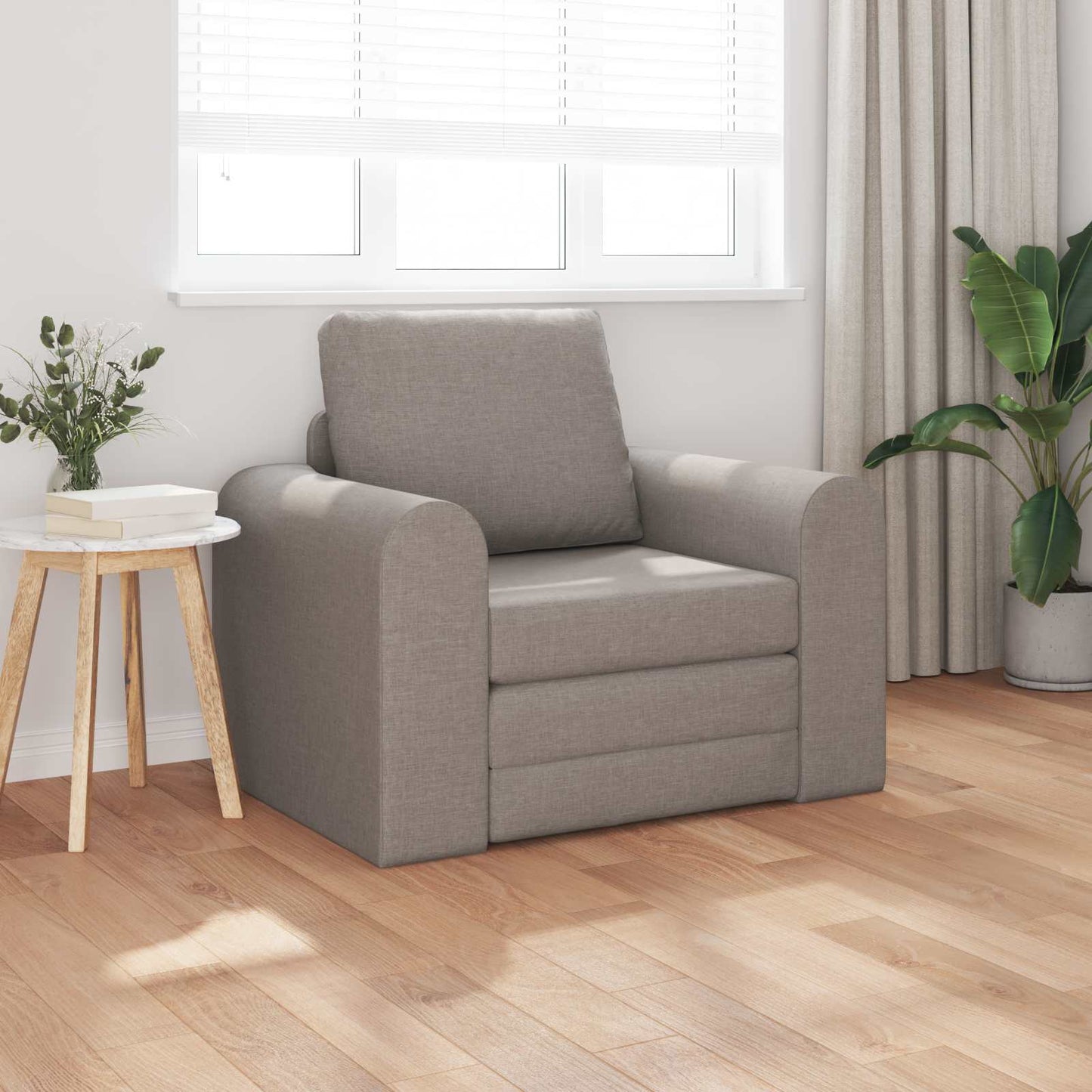 vidaXL Κρεβάτι καναπές Taupe 98 x 71 x 83 εκ. ύφασμα
