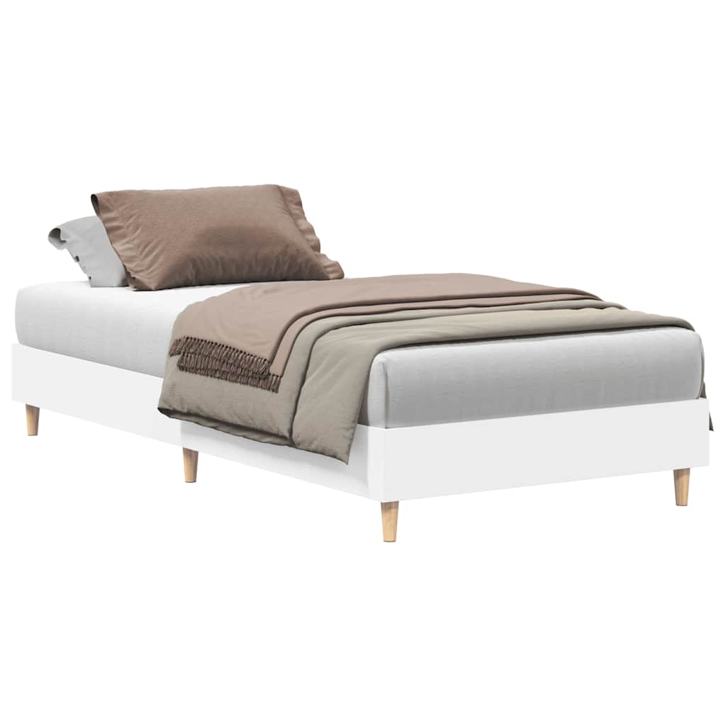 vidaXL Πλαίσιο κρεβατιού χωρίς στρώμα Λευκό 90x190 cm