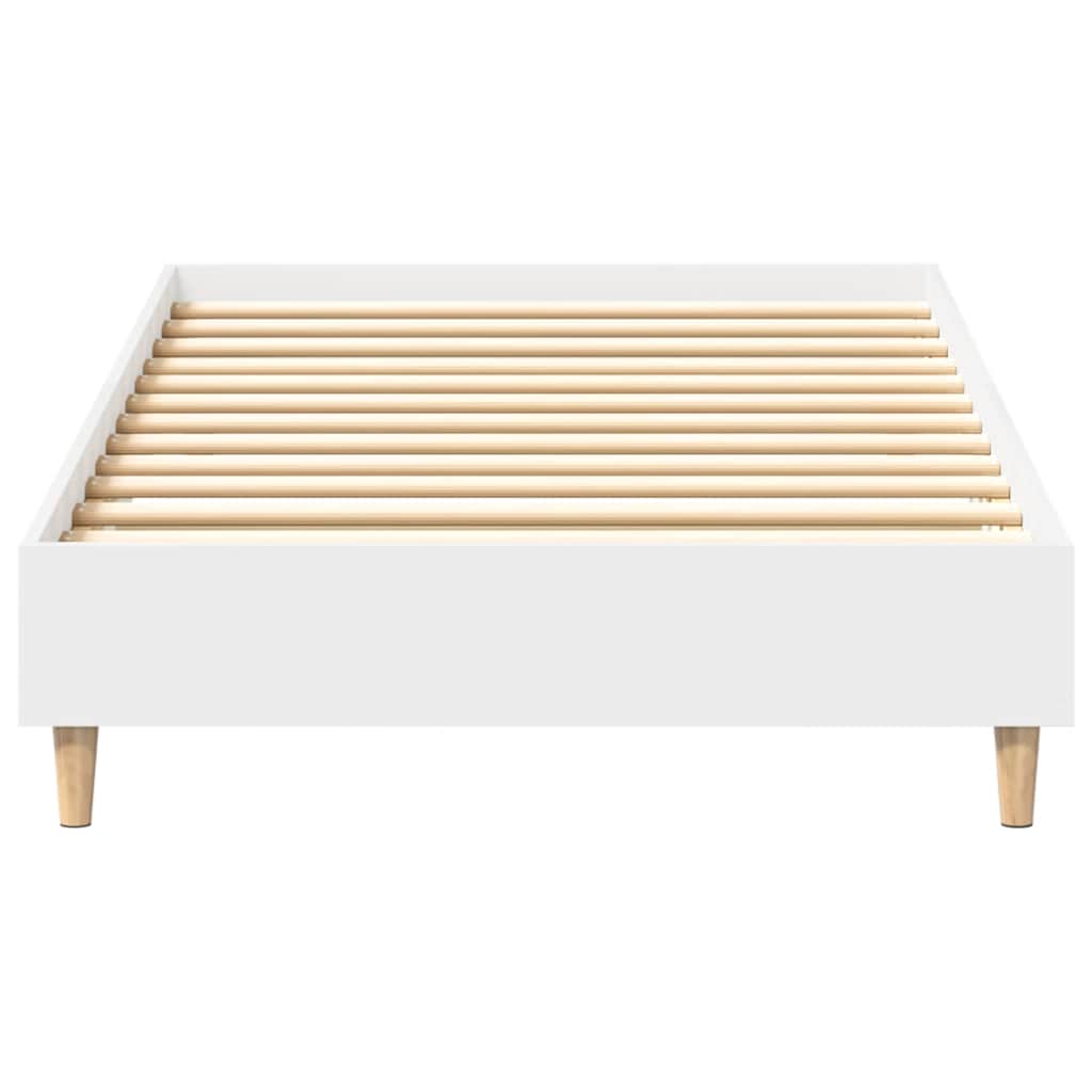 vidaXL Πλαίσιο κρεβατιού χωρίς στρώμα Λευκό 90x190 cm