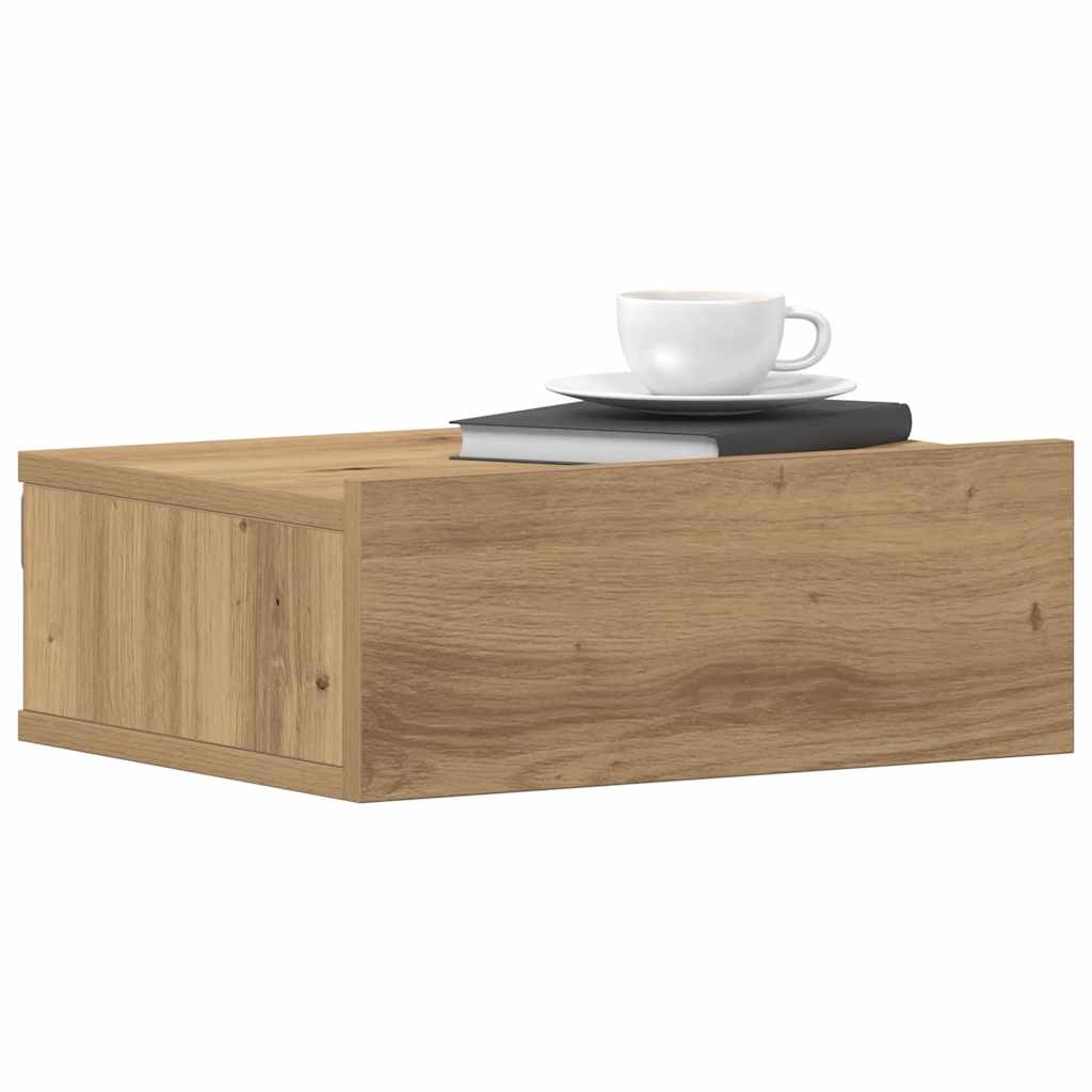 vidaXL Κομοδίνα Κρεμαστά 2 τεμ. Δρυς τεχνίτης 40x32x15 εκ. Μοριοσανίδα