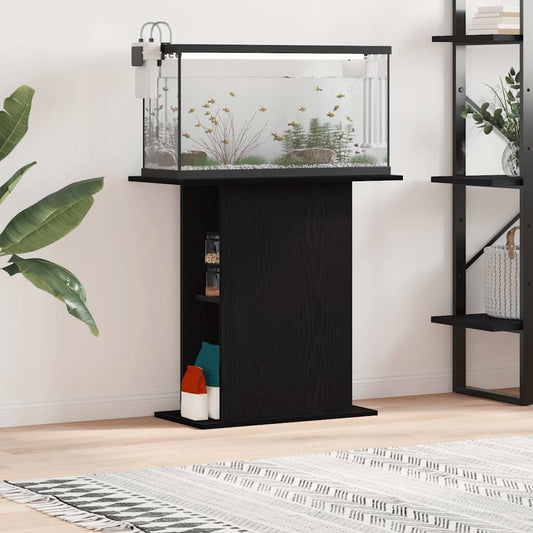 vidaXL Βάση Ενυδρείου Μαύρη Δρυς 75x36x72,5 εκ. από Τεχνητό Ξύλο