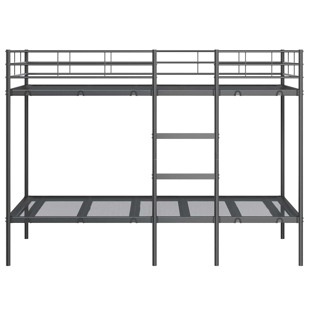 vidaXL Κουκέτα χωρίς στρώμα Μαύρο 107x203 cm Ατσάλι