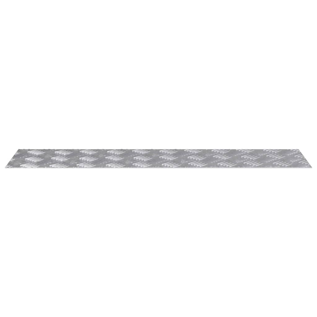 vidaXL Σκαλοπάτι 4 τμχ. 100 x 25 cm Ασημί Αλουμίνιο Ορθογώνιος