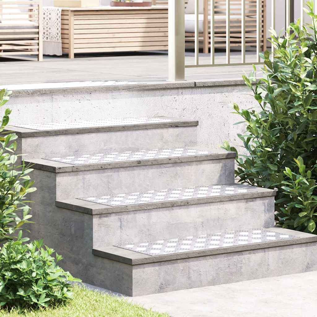 vidaXL Σκαλοπάτι 2 τμχ. 80 x 30 cm Ασημί Αλουμίνιο Ορθογώνιος