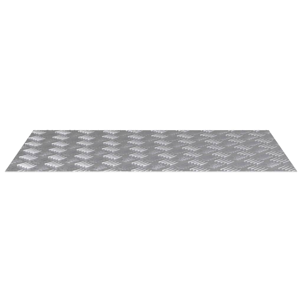 vidaXL Επιφάνειες Καρό 2 pcs Ασημί 80 x 50 cm Αλουμίνιο