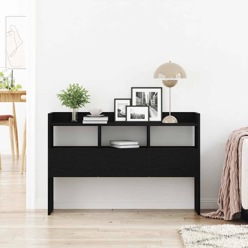 vidaXL Πλαϊνό γραφείο Μαύρη Οξυά 105 x 30 x 70 εκ Επεξεργασμένο ξύλο