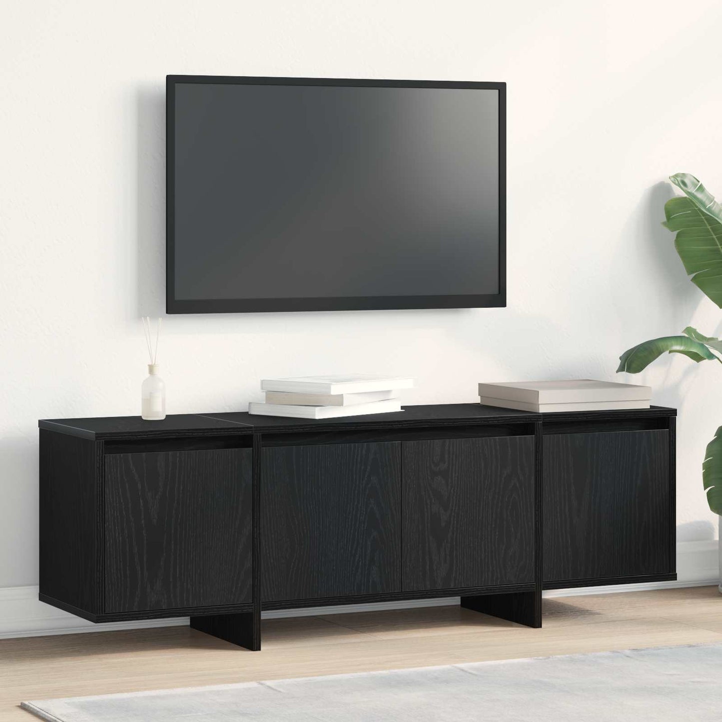 vidaXL Ντουλάπι TV Μαύρη Οξυά 120 x 30 x 40,5 εκ. Επεξεργασμένο ξύλο