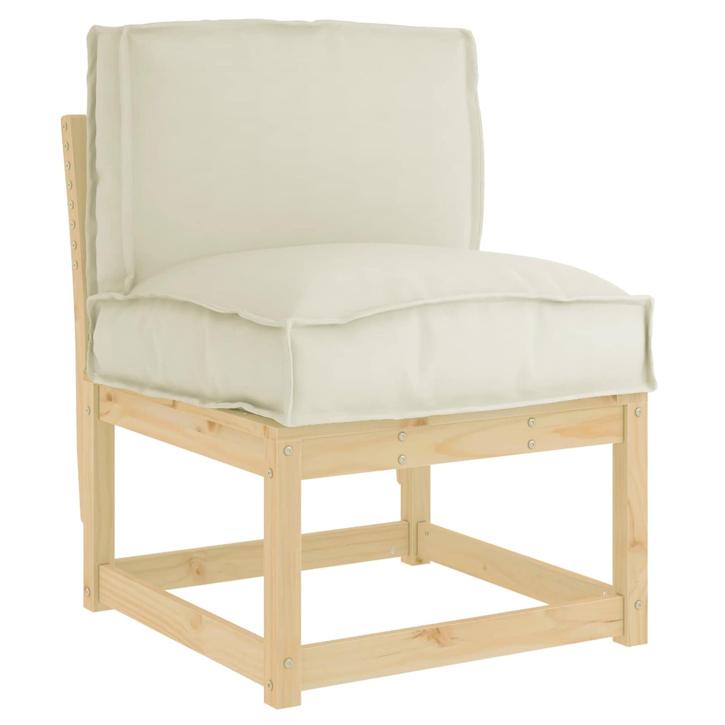 vidaXL Μαξιλάρι Κρεμ 50 x 40 x 12 cm Ύφασμα Όξφορντ