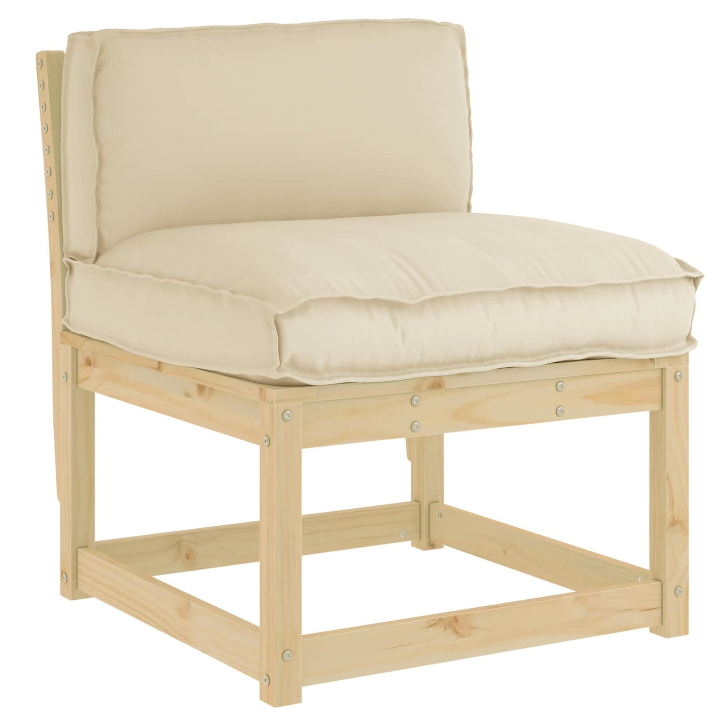 vidaXL Μαξιλάρι Ύφασμα Όξφορντ Μπεζ 70 x 40 x 12 cm
