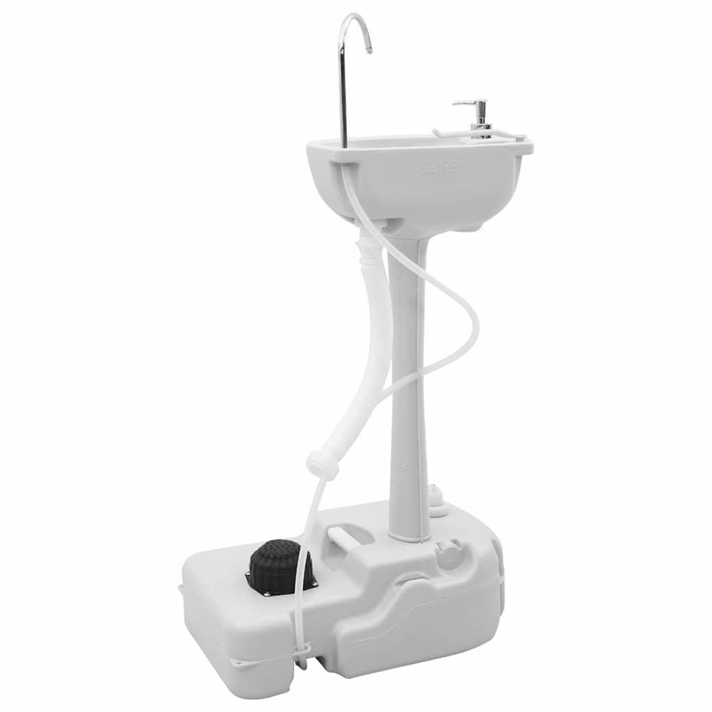 vidaXL Βάση νιπτήρα κάμπινγκ Γκρι 50,5 x 33 x 103 εκ