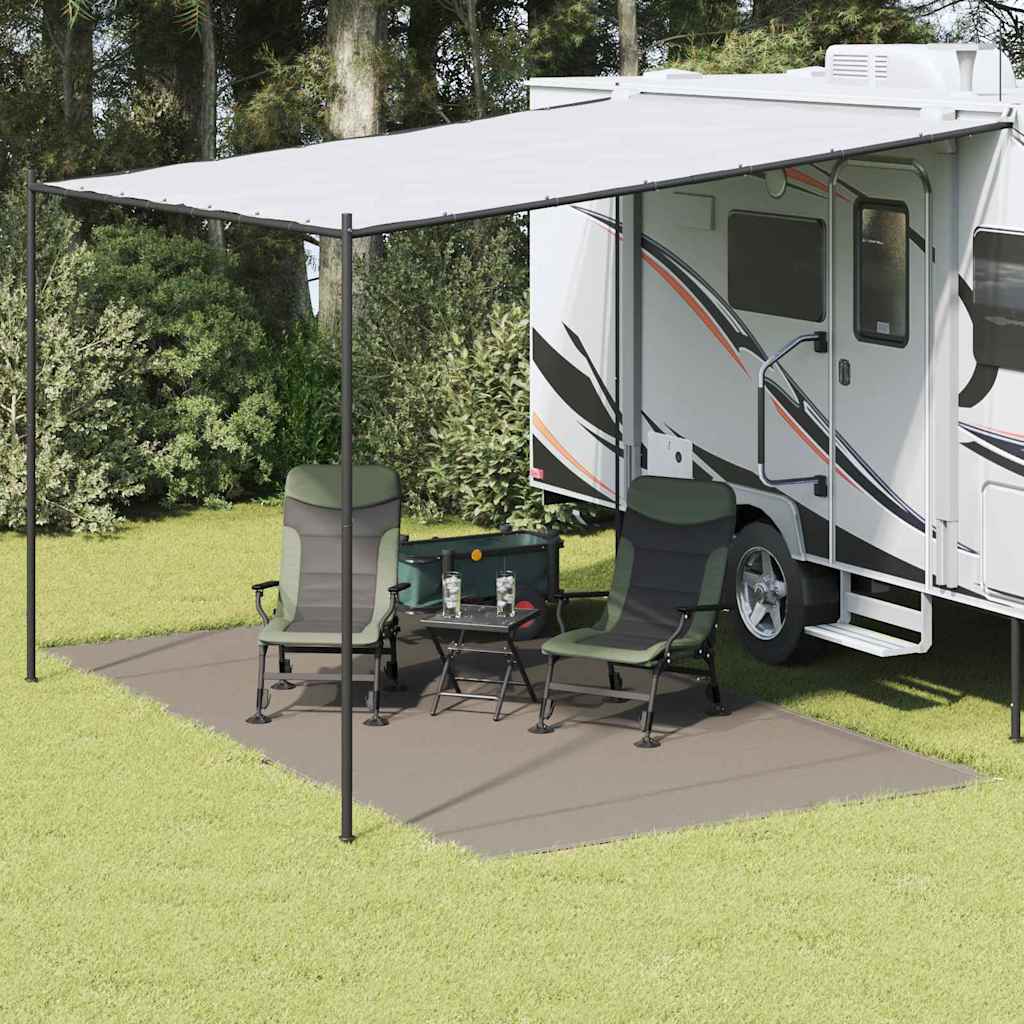 vidaXL Χαλκάκι Σκηνής Ανοιχτό γκρι 450 x 250 εκ. Πολυαιθυλένιο