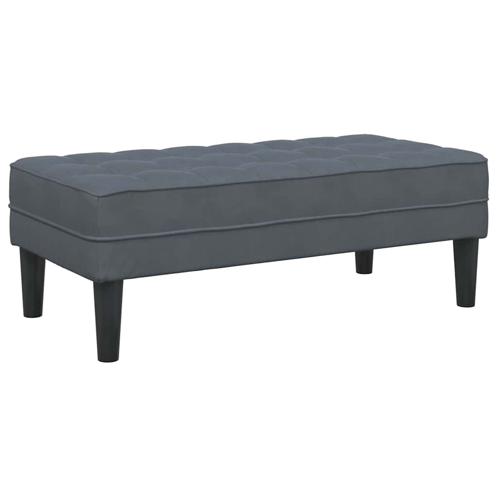 vidaXL παγκάκι με μαξιλάρι Σκούρο Γκρι 113 x 57 x 39 εκ. Βελούδο