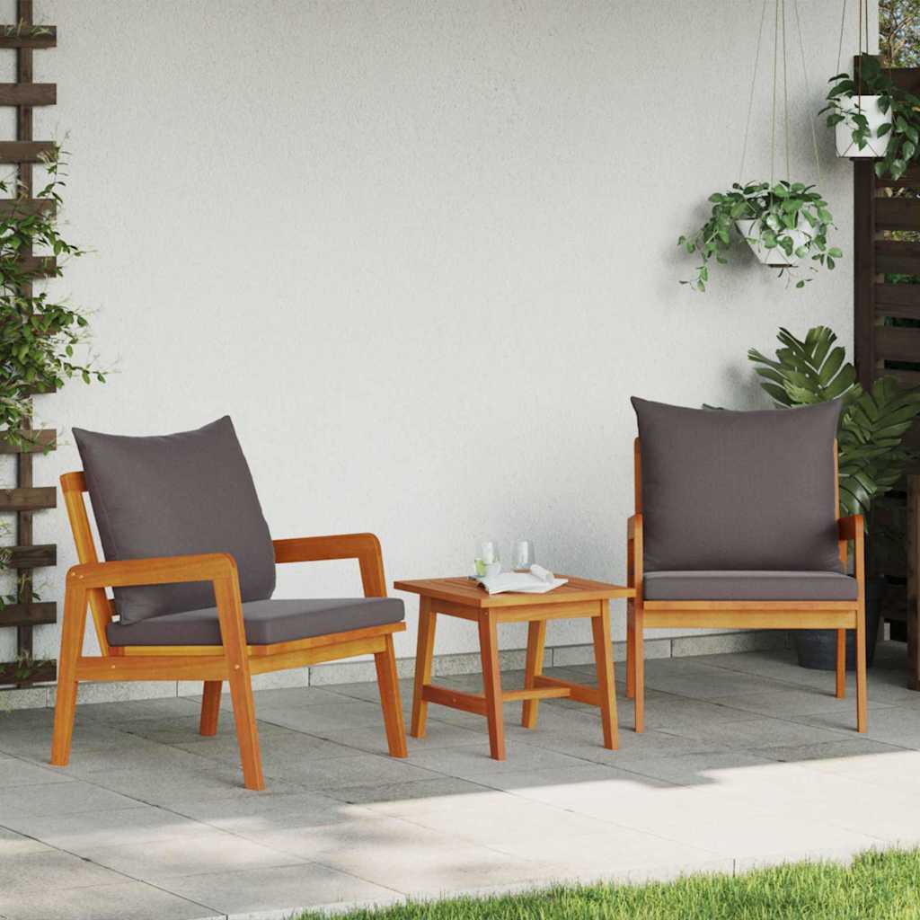 vidaXL Καρέκλα Κήπου 2 Τεμάχιο Φυσικό Λάδι 65 x 59,5 x 72 εκ