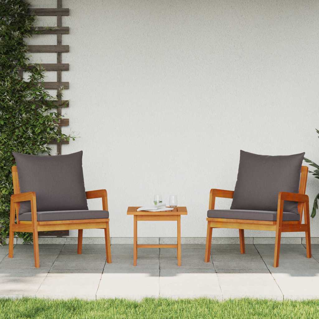 vidaXL Καρέκλα Κήπου 2 Τεμάχιο Φυσικό Λάδι 65 x 59,5 x 72 εκ