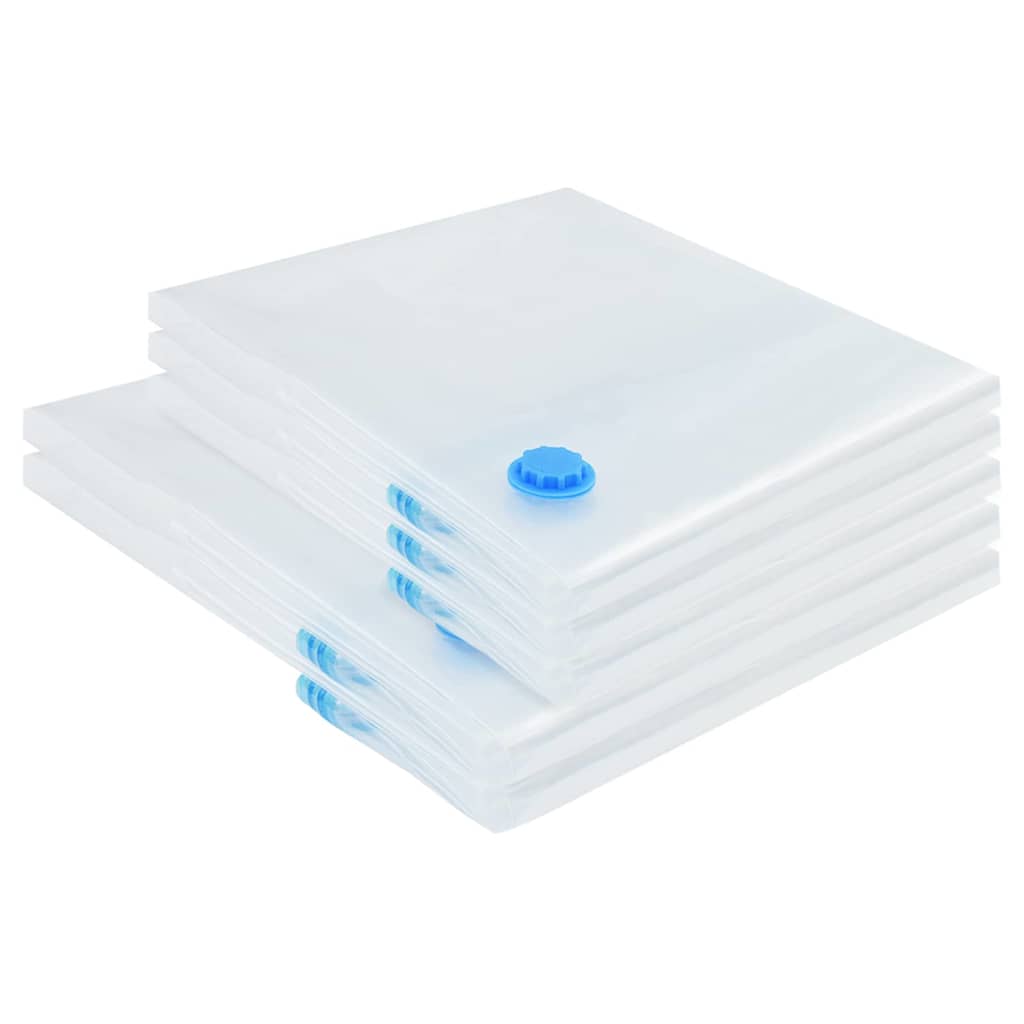 vidaXL Σακούλες Αποθήκευσης 5 pcs Διαφανές και Μπλε 130 x 100 cm