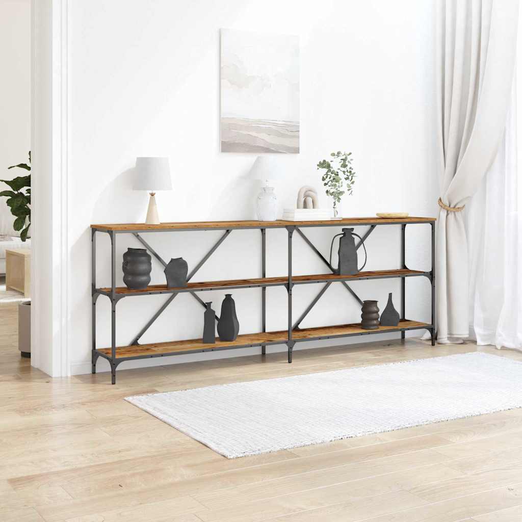 vidaXL Τραπέζι κονσόλας Καφέ 200 x 30 x 75 εκ. Επεξεργασμένο ξύλο