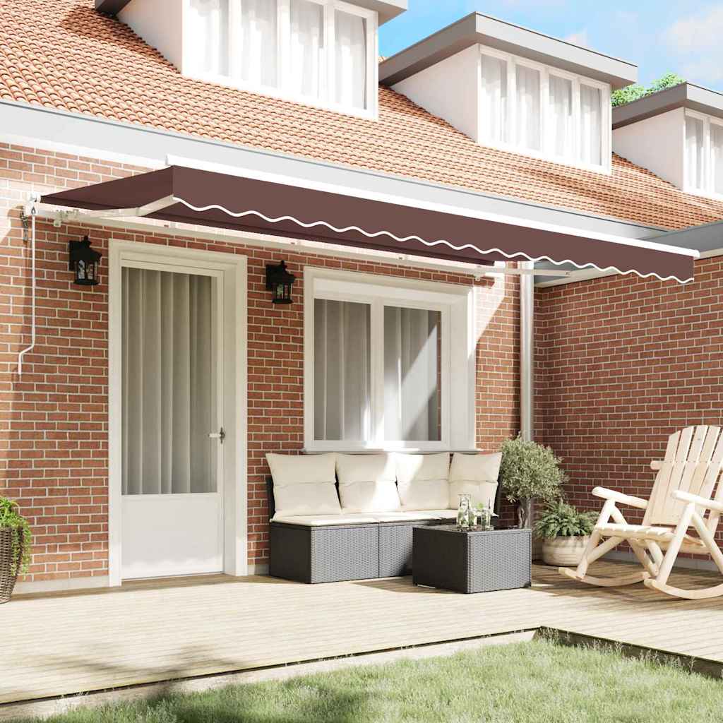 vidaXL Ηλεκτρική Αυλή 4 x 2 m Καφέ 100% Πολυεστέρας