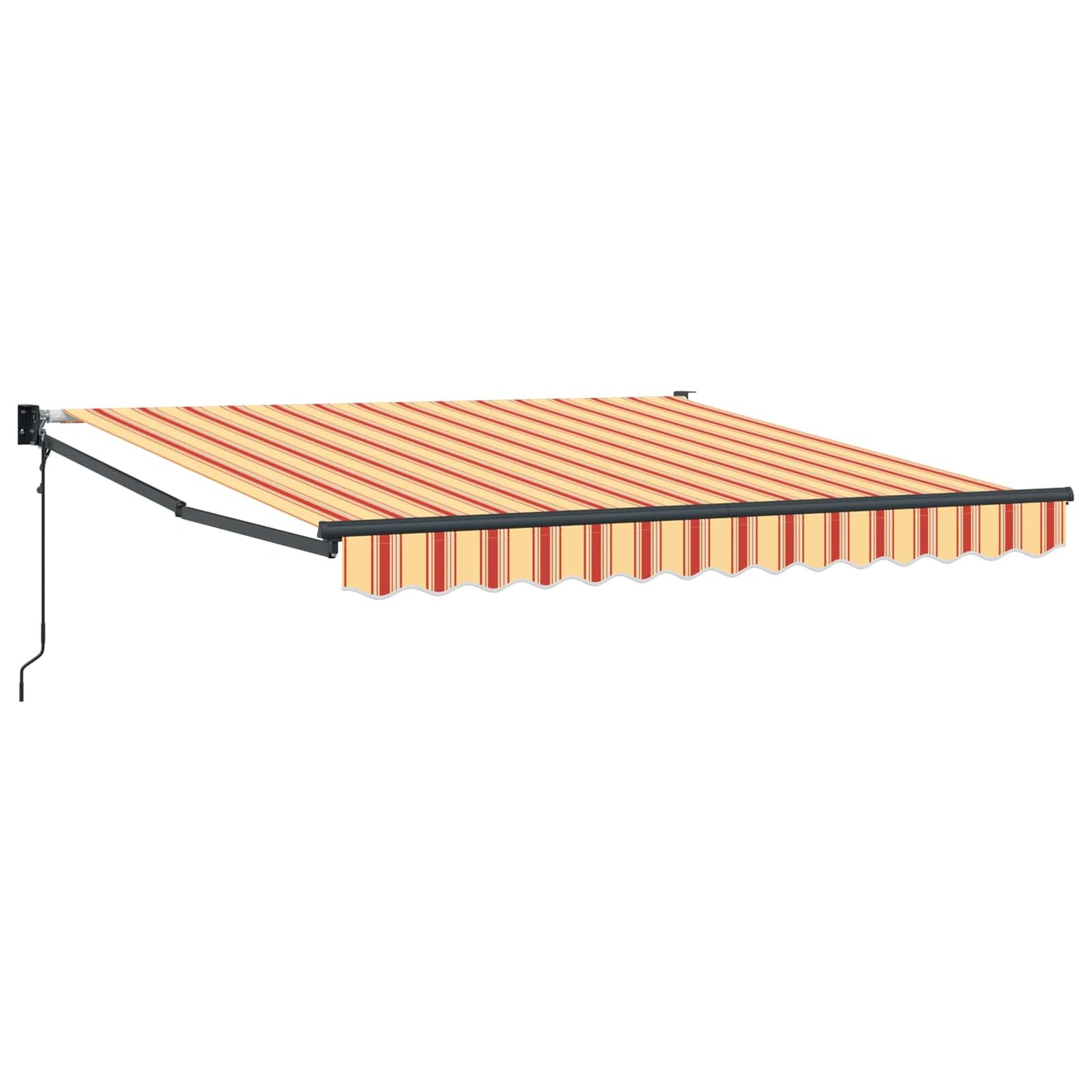 vidaXL Electric Awning 3 x 2,5 m Κίτρινο, πορτοκαλί και λευκό ριγέ