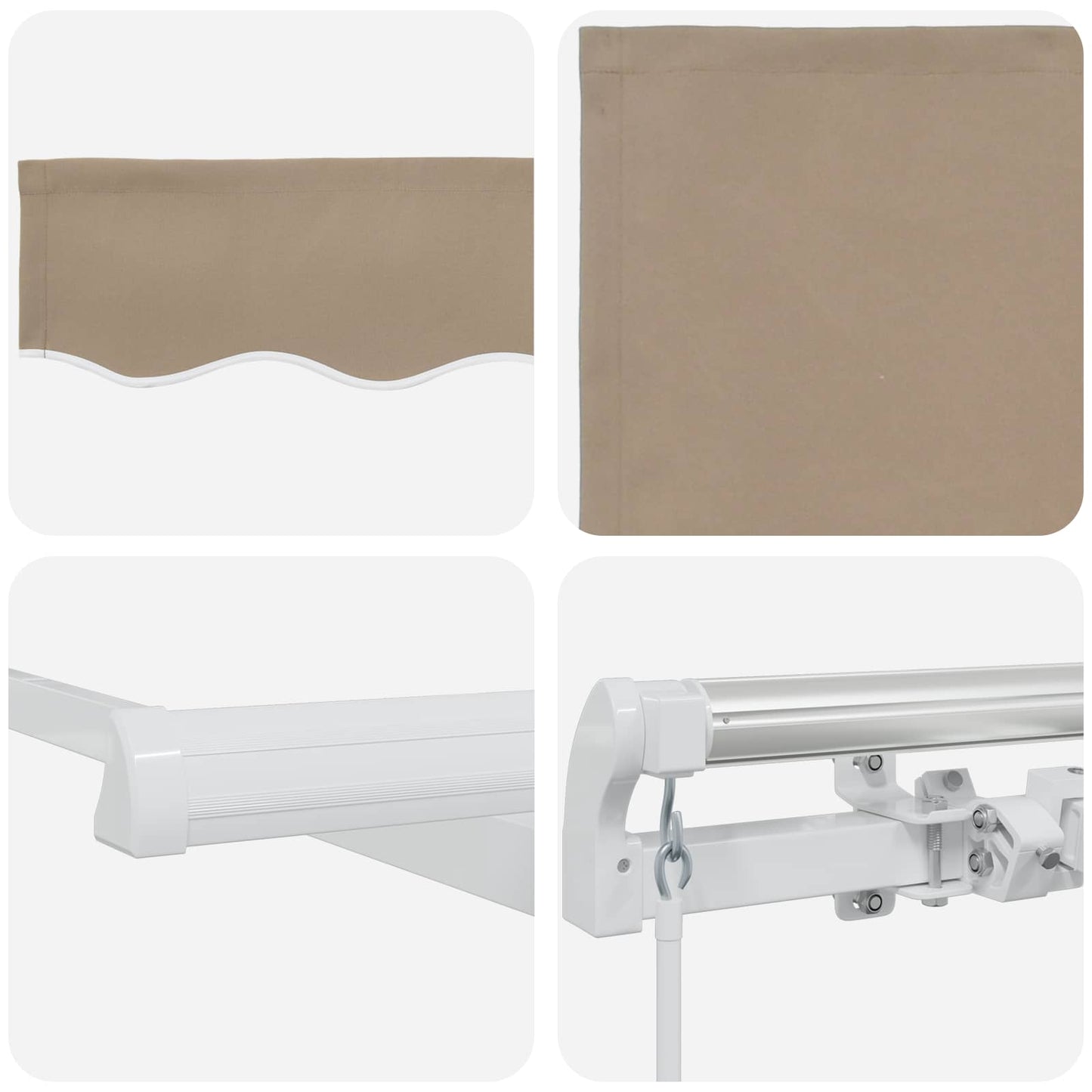 vidaXL Αναδιπλούμενη τέντα Μπεζ 300 x 250 x 165 εκ.