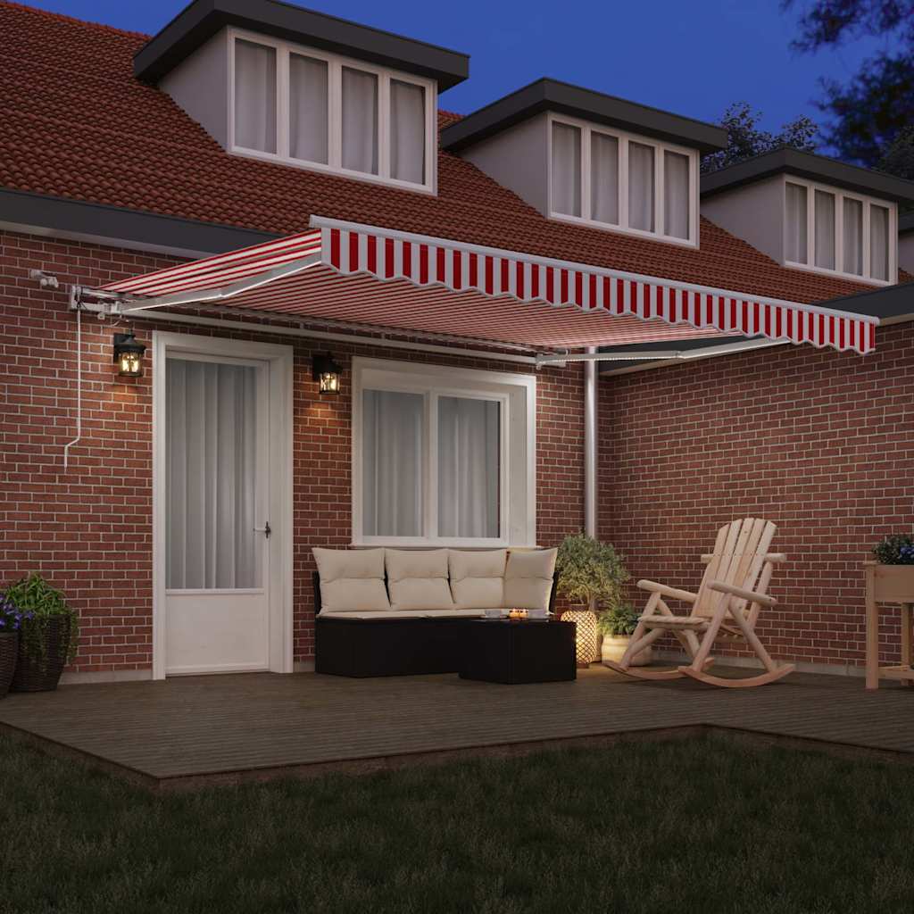 vidaXL Ηλεκτρική τέντα με LED και αισθητήρα 4 x 3 m