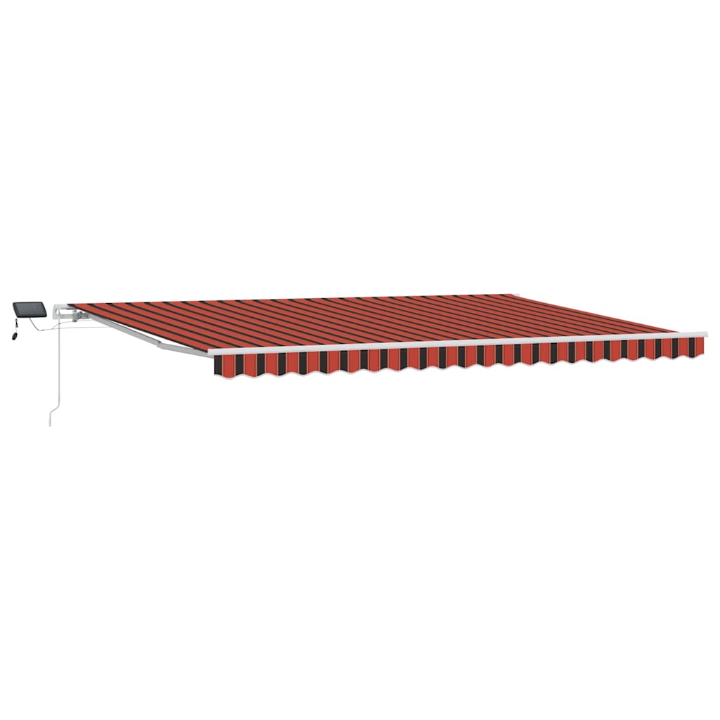 vidaXL Χειροκίνητη τέντα με ηλιακό LED 5 x 3,5 m