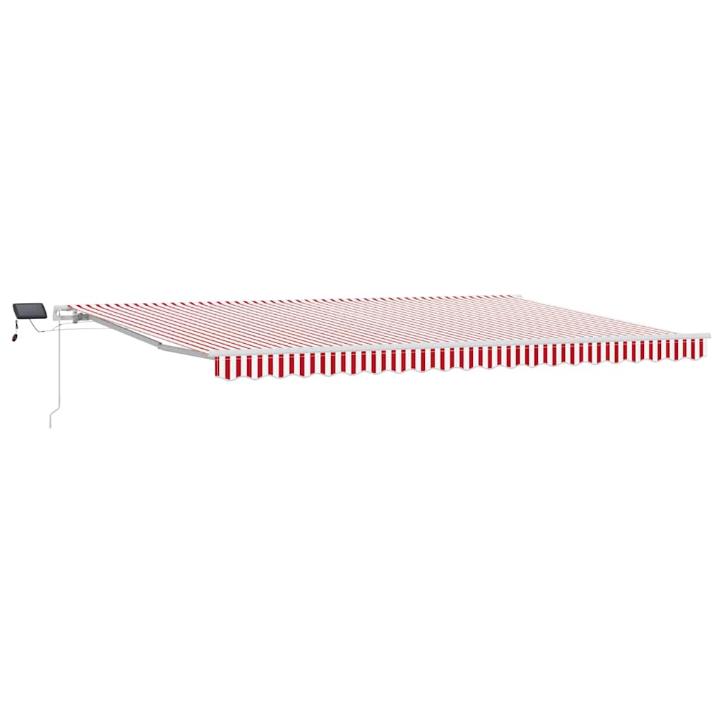 vidaXL Χειροκίνητη τέντα με ηλιακό LED 5 x 3,5 m