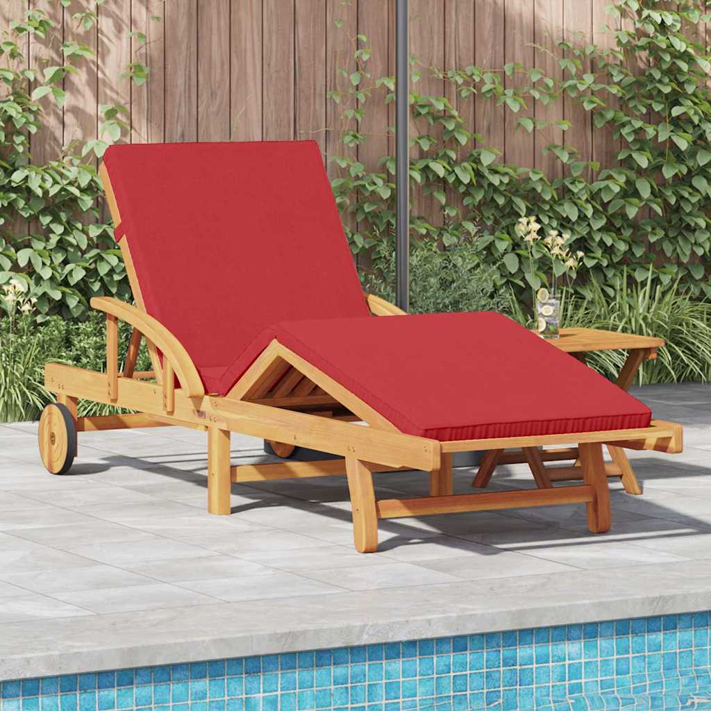 vidaXL Ξαπλώστρα 2 pcs Κόκκινο 40 x 40 x 40εκ Μασίφ ξύλο ακακίας