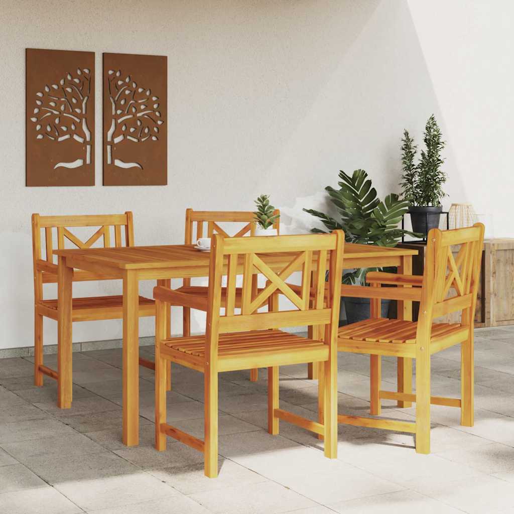 vidaXL Καρέκλα Κήπου 4 pcs Καφέ 56 x 56 x 90 εκ. Μασίφ ξύλο ακακίας
