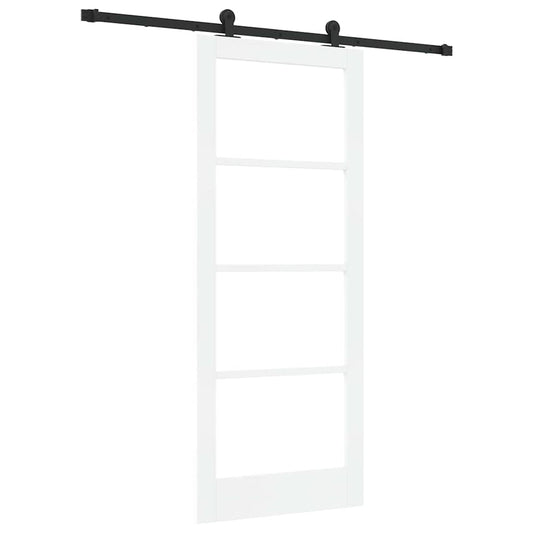 vidaXL Συρόμενη Πόρτα ORKDAL 83 x 202 εκ. Μασίφ ξύλο πεύκου και γυαλί