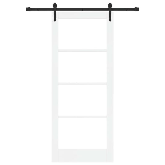 vidaXL Συρόμενη Πόρτα ORKDAL 83 x 202 εκ. Μασίφ ξύλο πεύκου και γυαλί