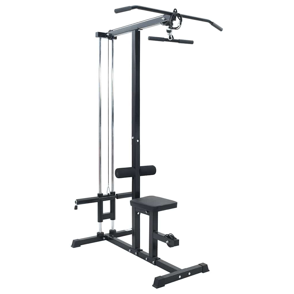 vidaXL Μηχάνημα έλξεων πλάτης Μαύρο 110 x 70 x 187 εκ.
