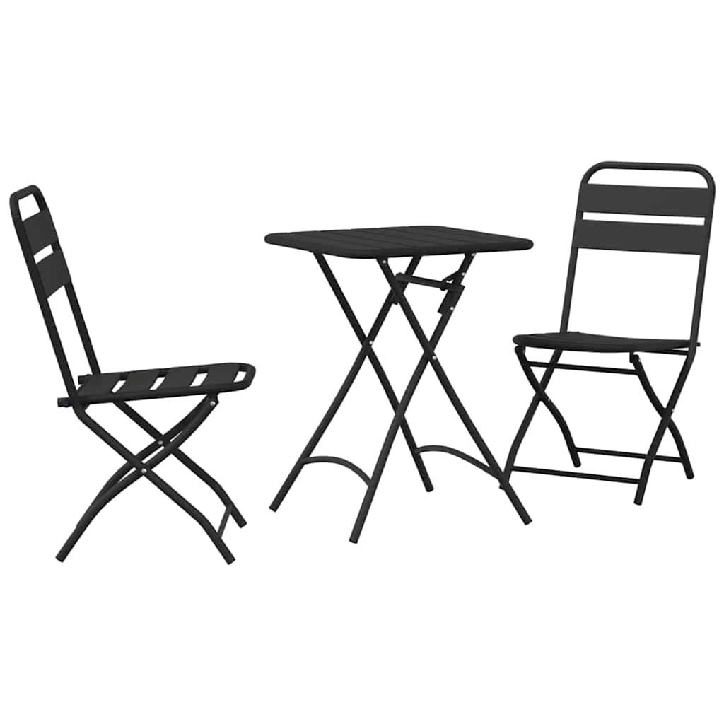 vidaXL Σετ Bistro 3 Τεμαχίων Ανθρακί Ατσάλι